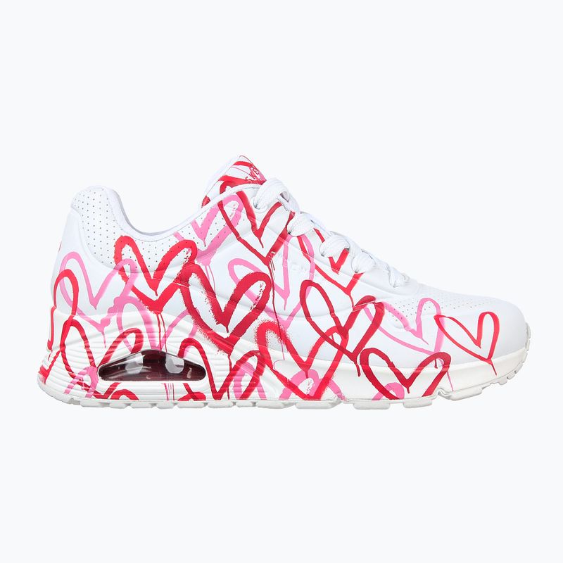 SKECHERS scarpe da donna JGoldcrown Uno Spread The Love bianco/rosso/rosa 9