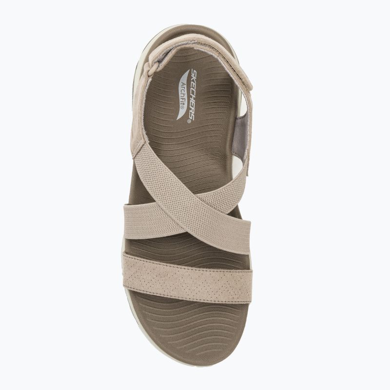 SKECHERS Go Walk Arch Fit Sandal donna Treasured taupe 5