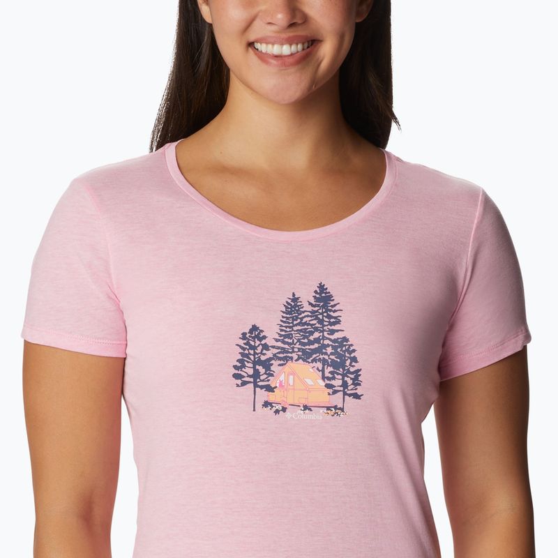 Maglietta trekking donna Columbia Daisy Days Graphic wild rose hthr/miglior sito grafico 5