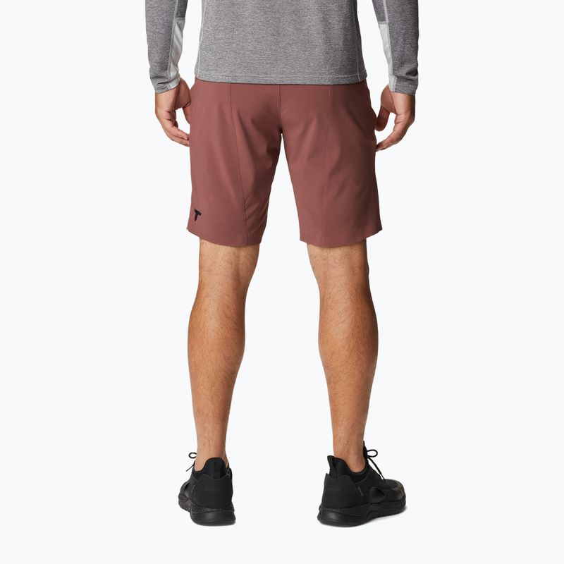 Pantaloncini da trekking Columbia Titan Pass light raisin da uomo 2