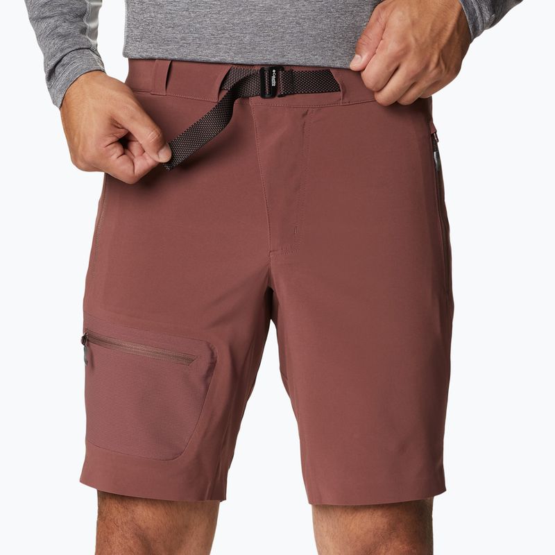 Pantaloncini da trekking Columbia Titan Pass light raisin da uomo 4
