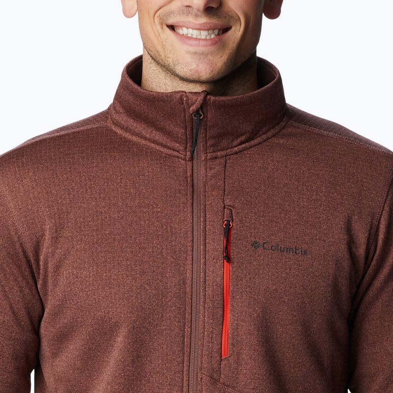 Felpa Columbia Park View Fleece FZ light raisin heather trekking da uomo 6