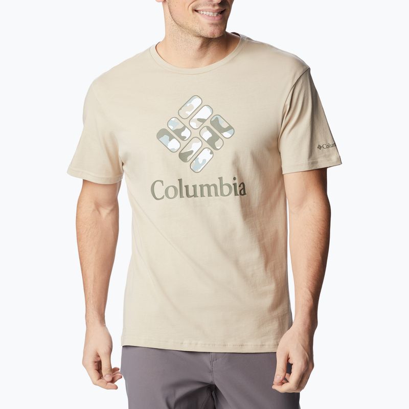 Columbia Rapid Ridge Graphic camicia da trekking uomo ancient fossil/csc stacked camo graphic