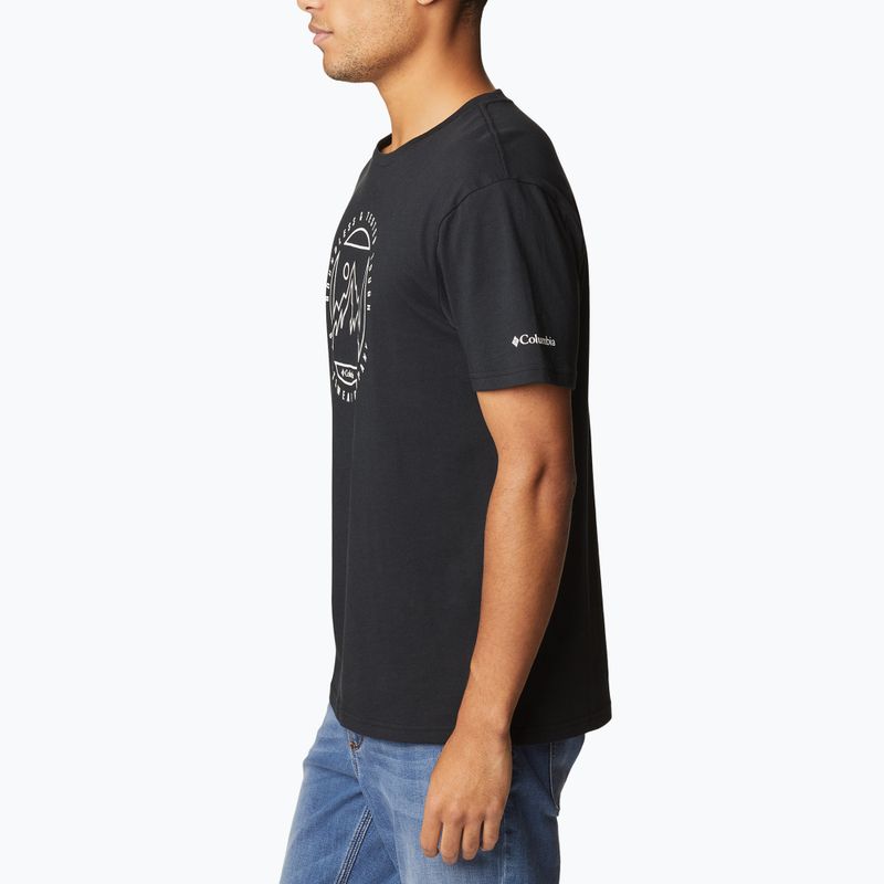 Columbia Rapid Ridge Graphic camicia da trekking da uomo nero/grafica senza confini 3