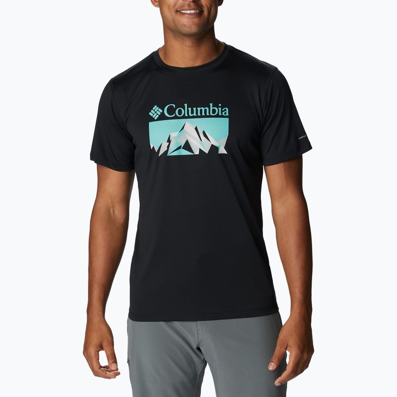 Columbia Uomo Zero Rules Grph nero/fractal peaks graphic trekking shirt