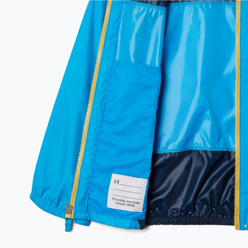 Giacca a vento Columbia Flash Challenger da bambino blu bussola/collegiate navy 3