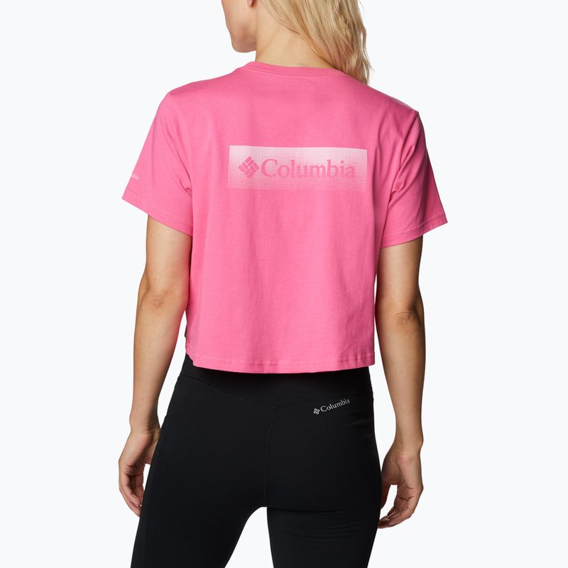 Columbia North Cascades Cropped geranio selvatico/logo mezzotono incorniciato grx maglia da trekking donna 2