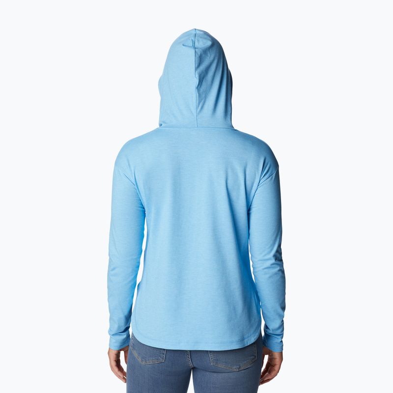 Felpa donna Columbia Sun Trek EU Pullover con cappuccio vista blue heather trekking 2
