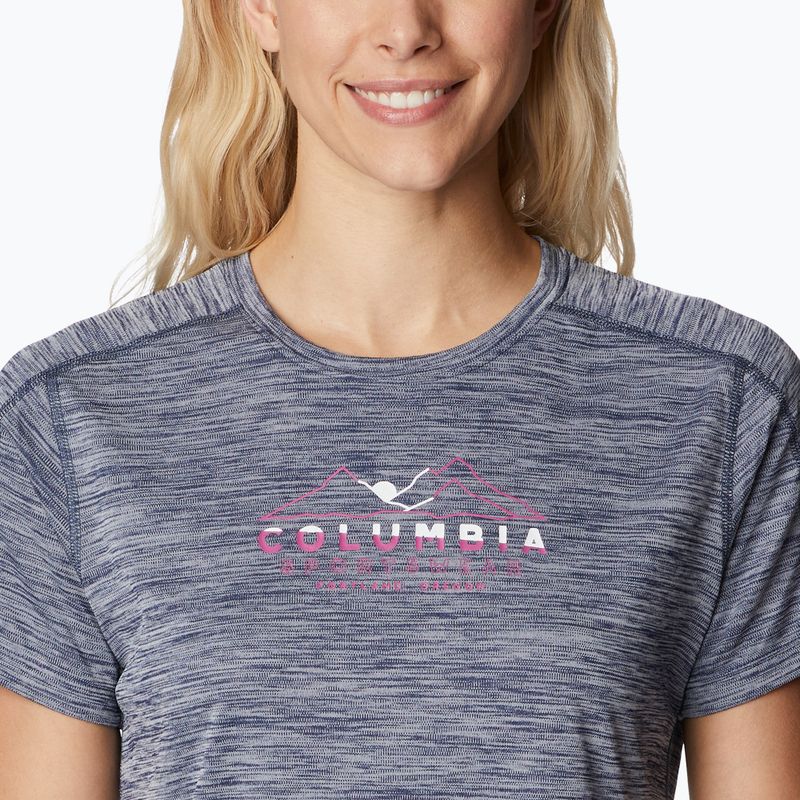Columbia donna Zero Rules Graphic Crew maglia da trekking notturna hthr/csc range lines graphic 4