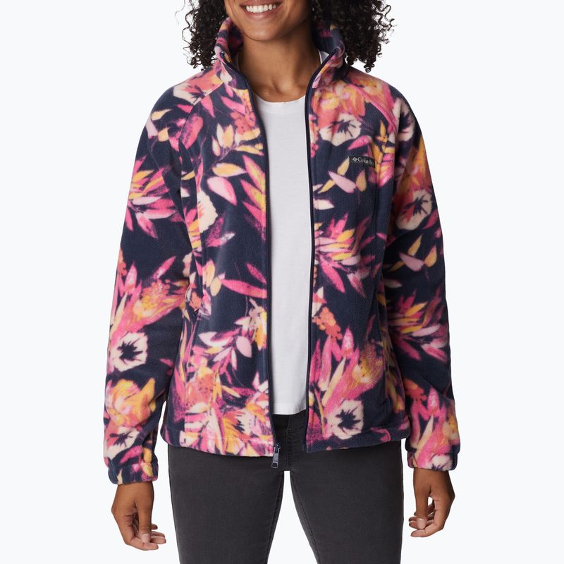 Felpa Columbia Benton Springs Printed Fleece donna geranio selvatico/wisteriana 3
