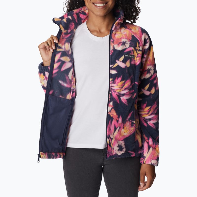 Felpa Columbia Benton Springs Printed Fleece donna geranio selvatico/wisteriana 4