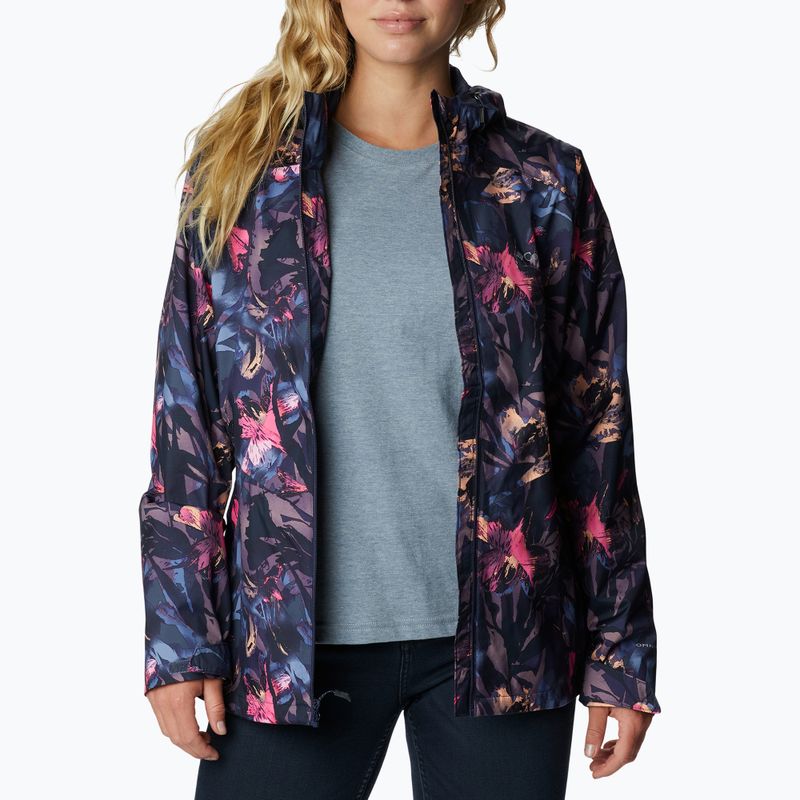 Giacca da pioggia Columbia Inner Limits II da donna con stampa floreale notturna