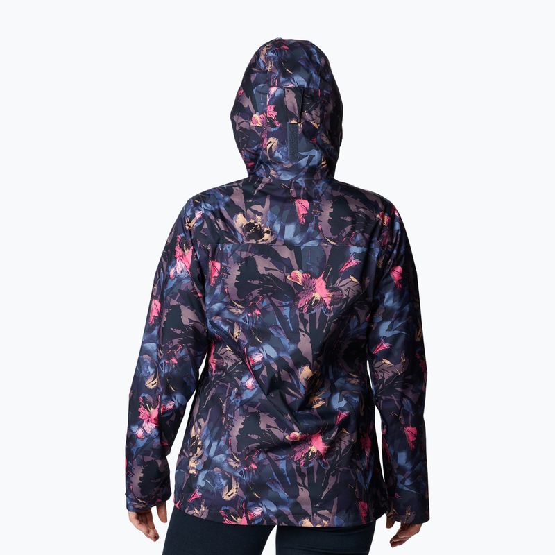 Giacca da pioggia Columbia Inner Limits II da donna con stampa floreale notturna 2