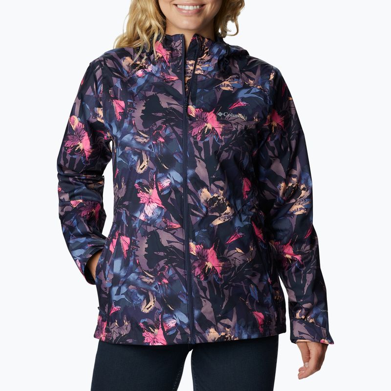 Giacca da pioggia Columbia Inner Limits II da donna con stampa floreale notturna 3