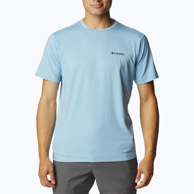 Columbia Tech Trail Graphic Uomo Camicia da trekking con grafica tonale jet stream hthr/palmscape