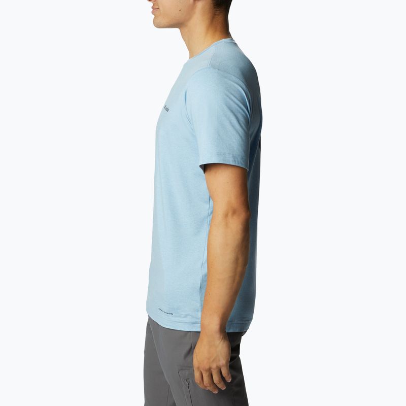 Columbia Tech Trail Graphic Uomo Camicia da trekking con grafica tonale jet stream hthr/palmscape 3