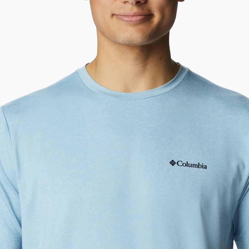 Columbia Tech Trail Graphic Uomo Camicia da trekking con grafica tonale jet stream hthr/palmscape 4