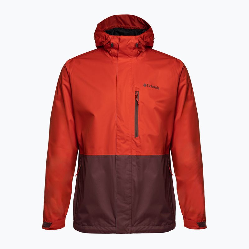Giacca antipioggia Columbia Hikebound da uomo, color uvetta chiara e piccante