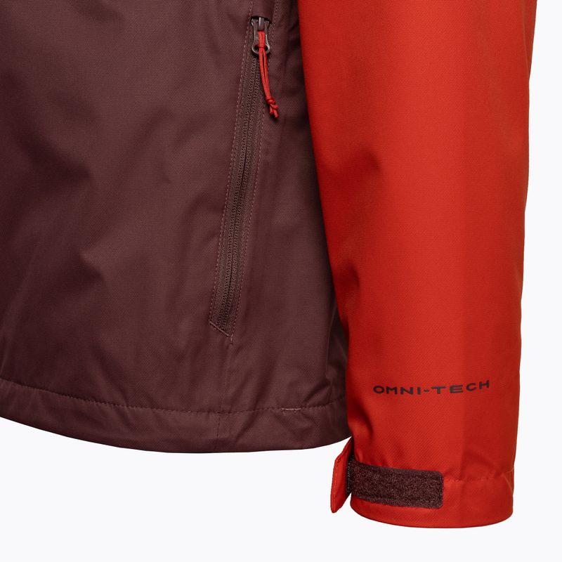 Giacca antipioggia Columbia Hikebound da uomo, color uvetta chiara e piccante 4