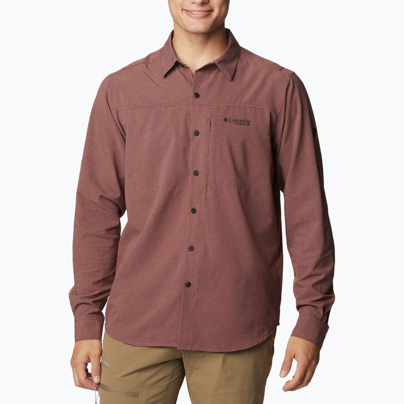 Columbia Titan Pass 2.0 camicia da uomo Irco light raisin