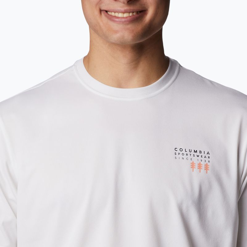 Columbia Legend Trail, camicia da trekking da uomo, grafica pini lavati, bianco/csc 4