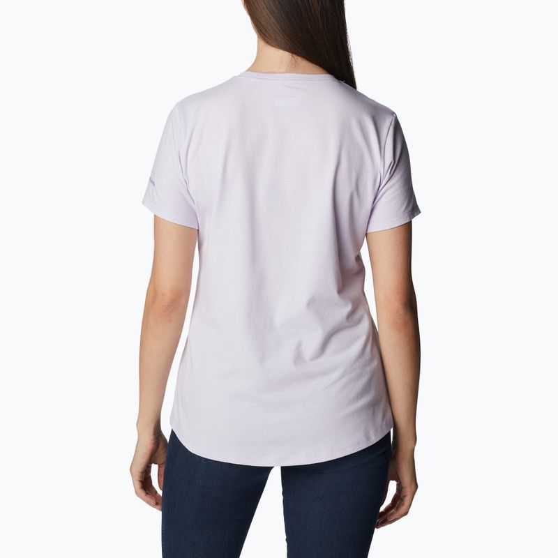 Columbia maglia da trekking donna Sun Trek Graphic tinta viola hthr/framed halftone grx 2