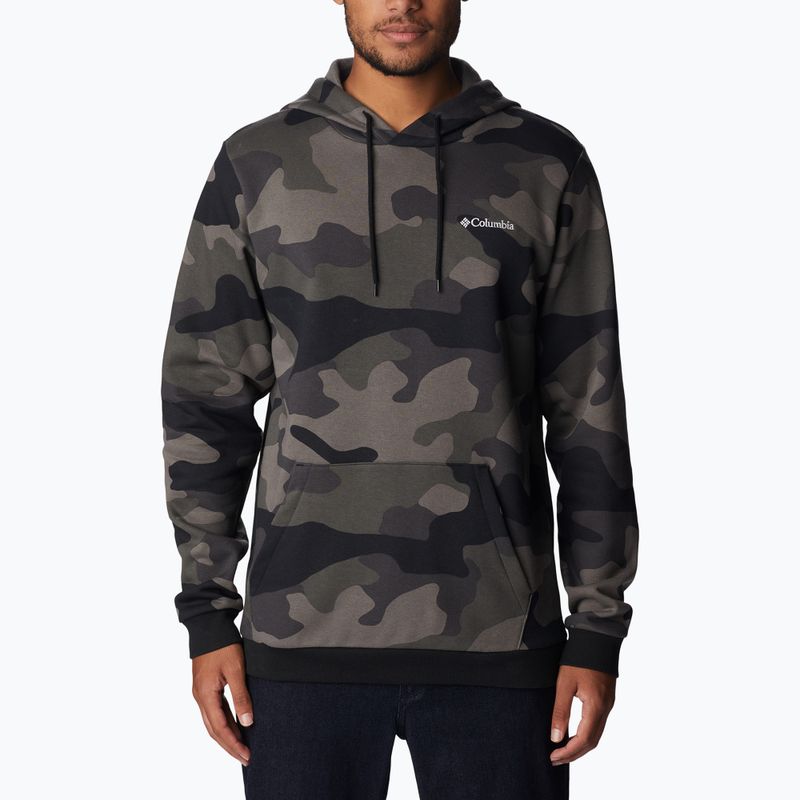 Felpa Columbia trekking uomo Logo stampato nero mod camo