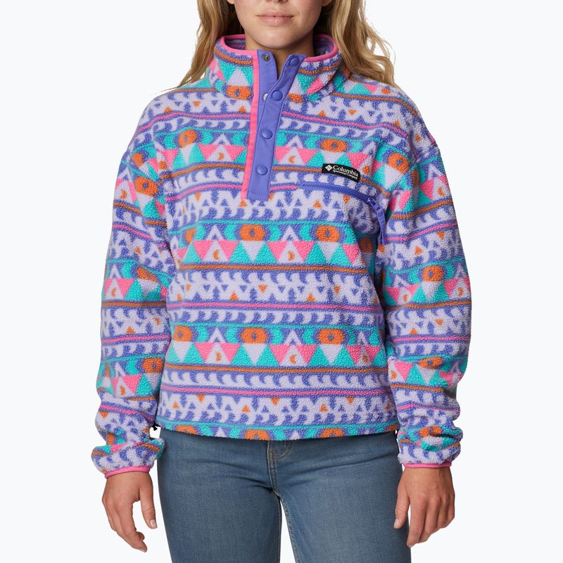 Columbia Helvetia Cropped 1/2 viola loto/coperta da campeggio felpa trekking donna
