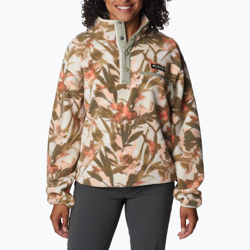 Columbia Helvetia Cropped 1/2 felpa da trekking da donna in gesso/floricoltura 4