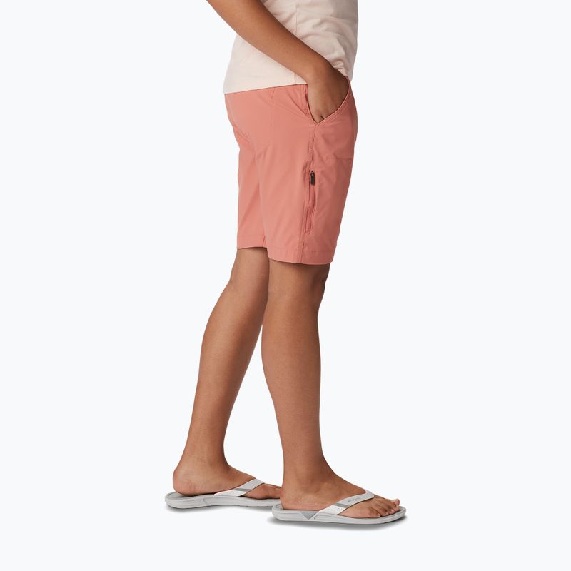 Pantaloncini da trekking da donna Columbia Satuday Trial Long corallo scuro 3