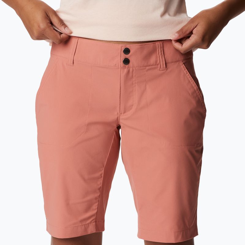 Pantaloncini da trekking da donna Columbia Satuday Trial Long corallo scuro 4