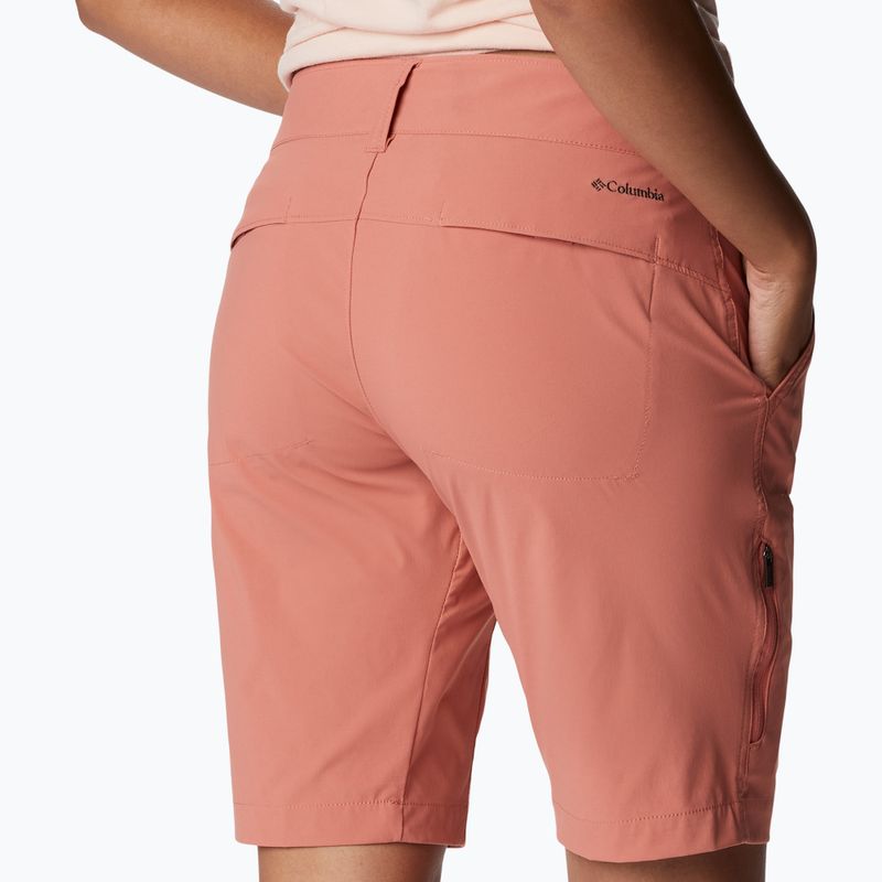 Pantaloncini da trekking da donna Columbia Satuday Trial Long corallo scuro 5