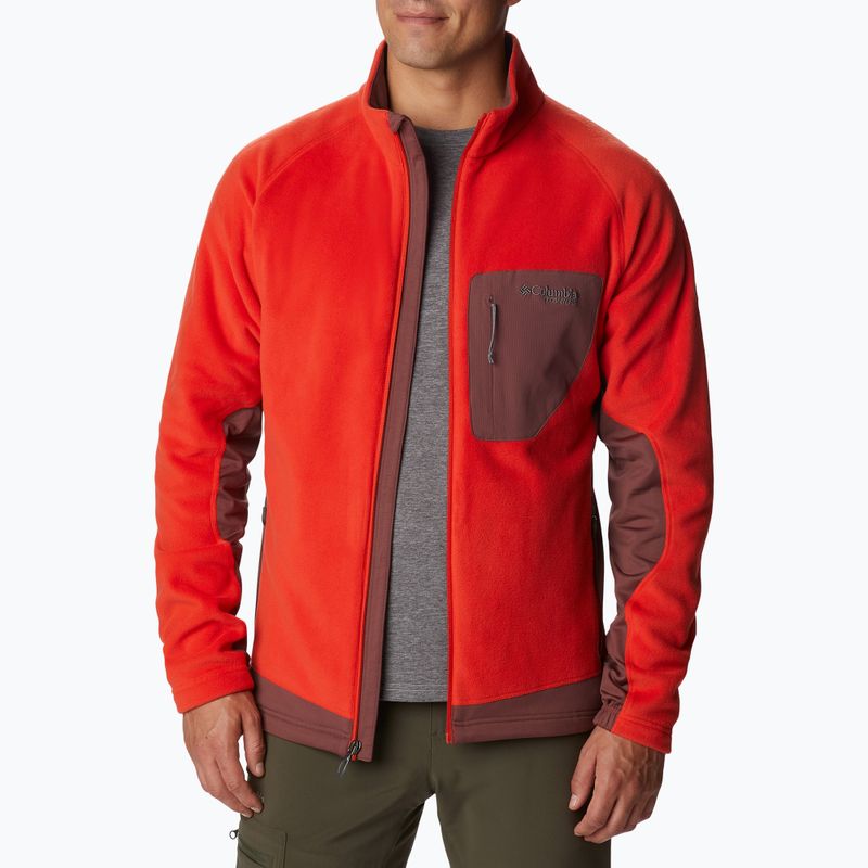 Felpa da trekking Columbia Titan Pass 2.0 II spicy/light raisin da uomo 3