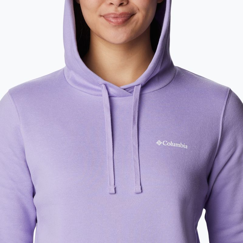 Felpa Columbia Trek Graphic Hooded donna con logo smerigliato viola/bianco per il trekking 3