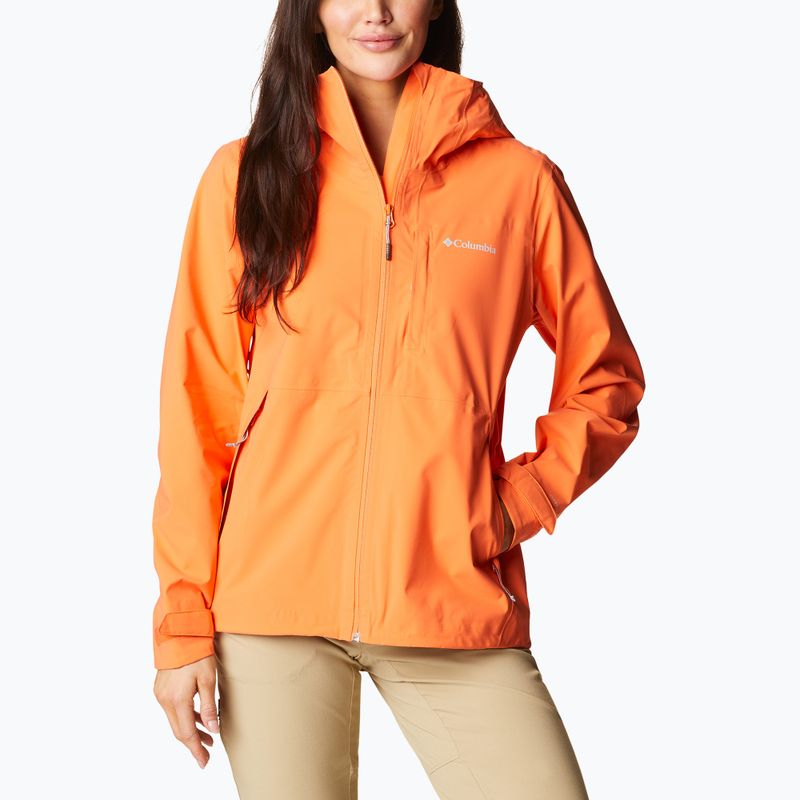 Giacca da pioggia Columbia Omni-Tech Ampli-Dry donna arancio tramonto 4