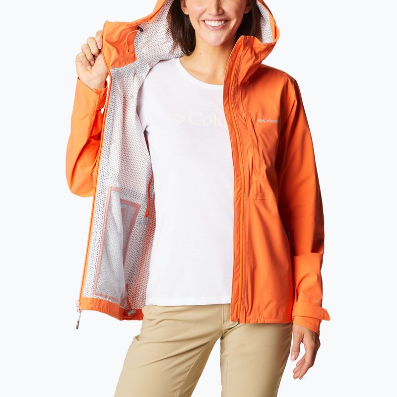 Giacca da pioggia Columbia Omni-Tech Ampli-Dry donna arancio tramonto 9