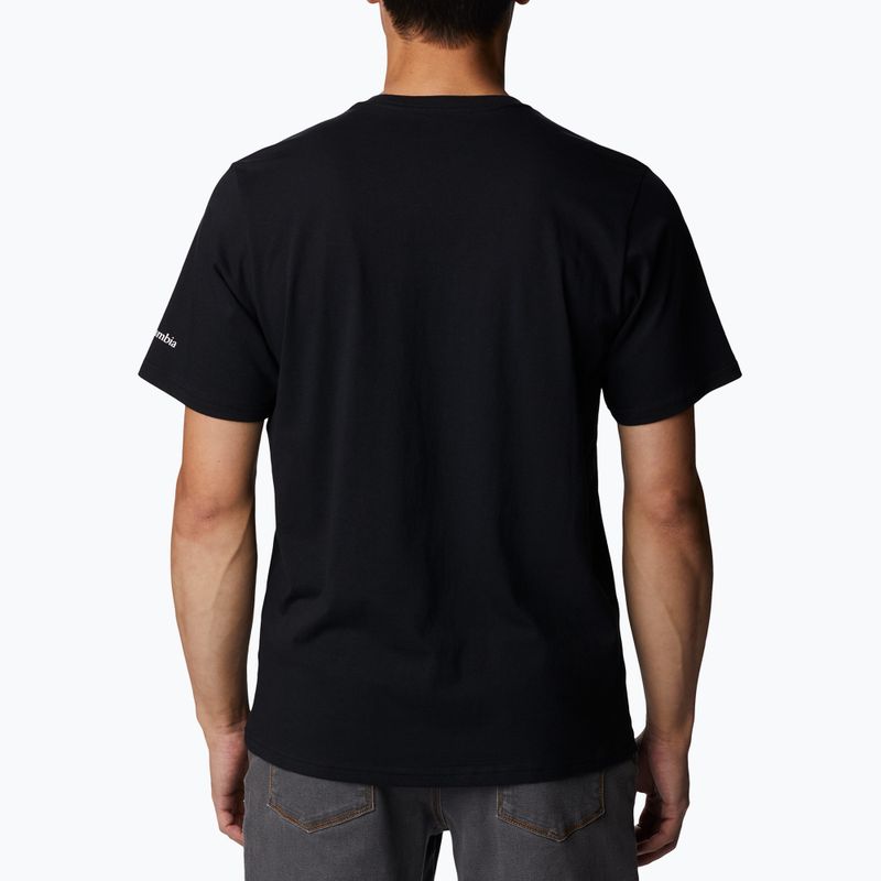 Columbia Rockaway River Graphic nero/scenic stroll graphic camicia da trekking da uomo 2