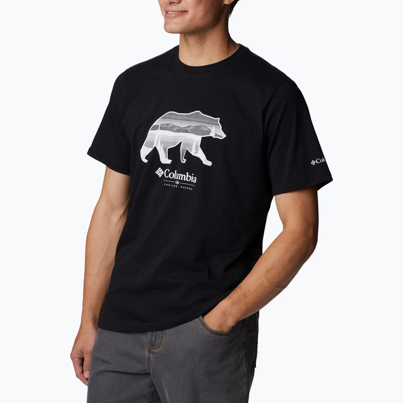 Columbia Rockaway River Graphic nero/scenic stroll graphic camicia da trekking da uomo 3