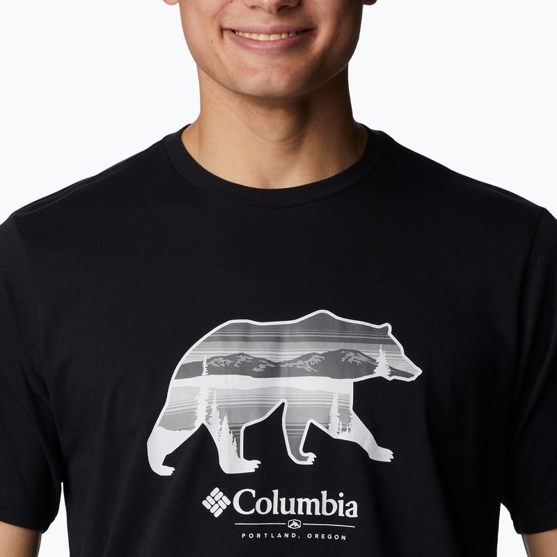 Columbia Rockaway River Graphic nero/scenic stroll graphic camicia da trekking da uomo 5