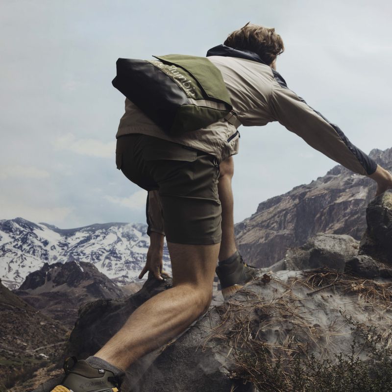 Pantaloncini da trekking Columbia Pacific Ridge Belted verde pietra da uomo 6