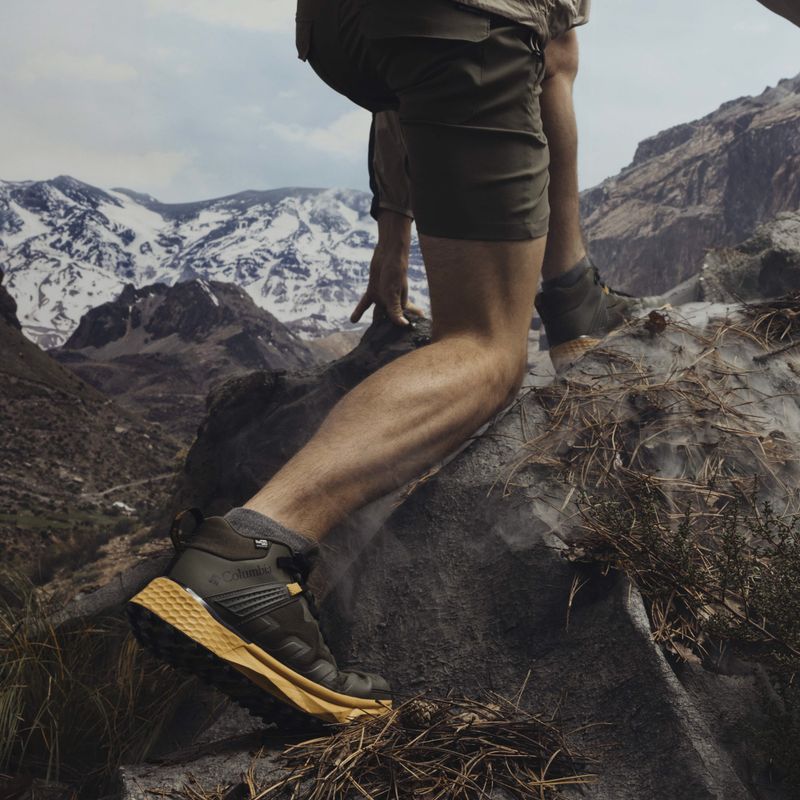 Stivali da trekking da uomo Columbia Facet 75 Mid Da nori/giallo oro 3
