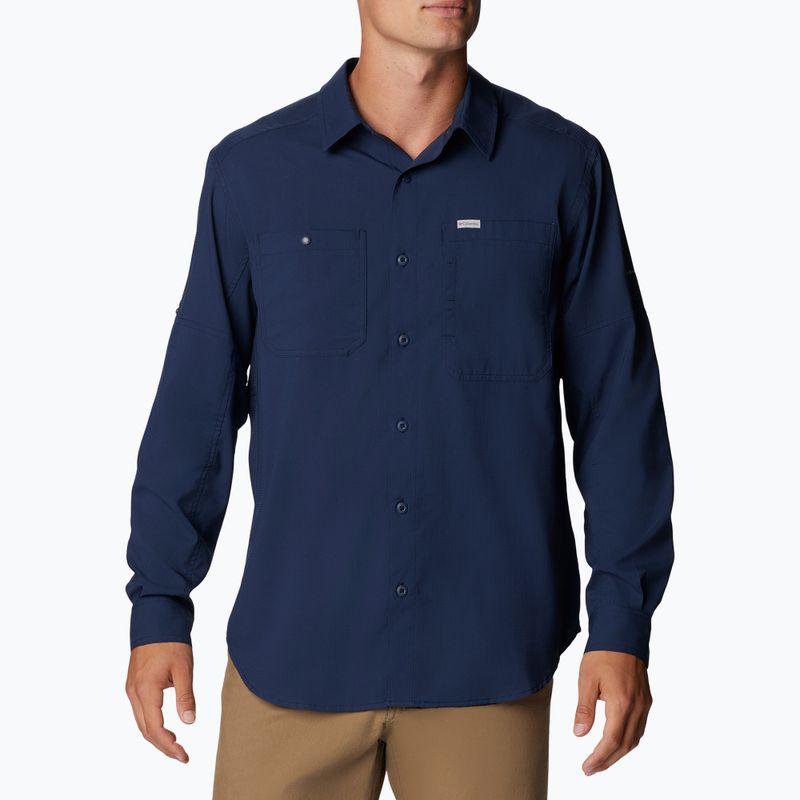 Columbia Silver Ridge Utility Lite, camicia da uomo, colore blu scuro.