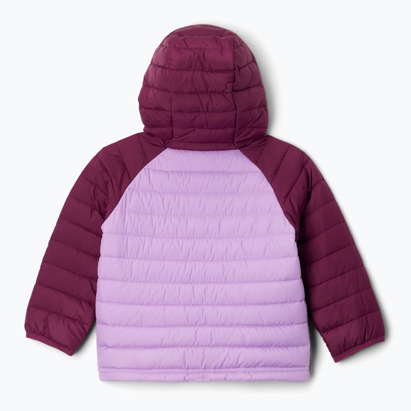 Piumino Columbia Powder Lite con cappuccio gumdrop/marionberry per bambini 6