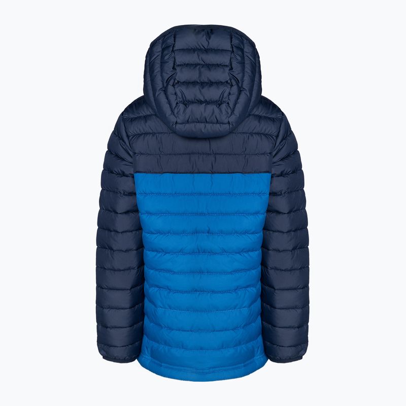 Piumino Columbia Powder Lite da bambino con cappuccio indaco brillante/collegiate navy 2