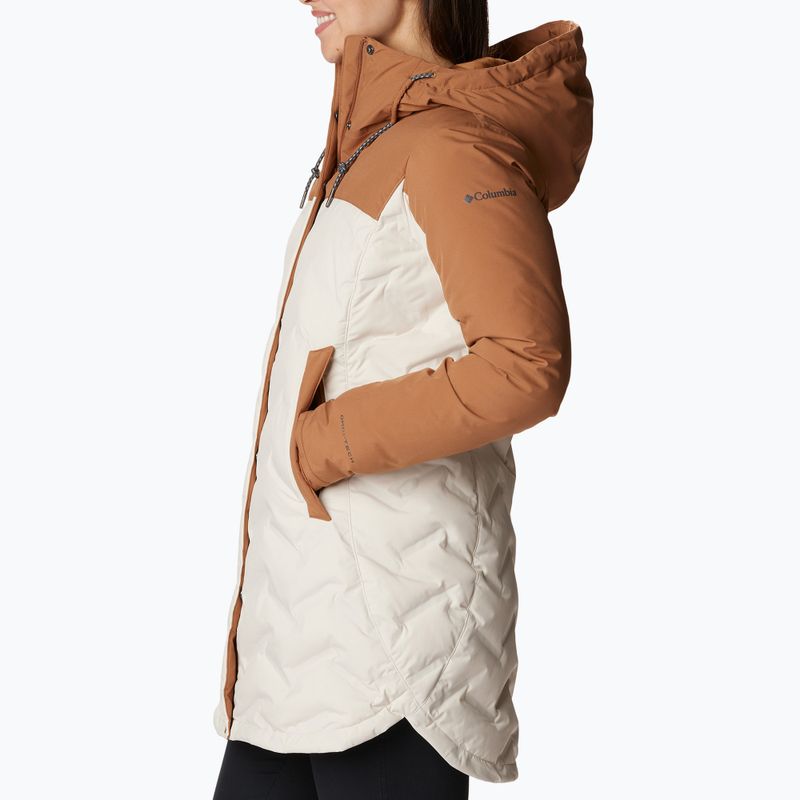 Columbia Mountain Croo II Mid Down cappotto da donna gesso/marrone cammello 3