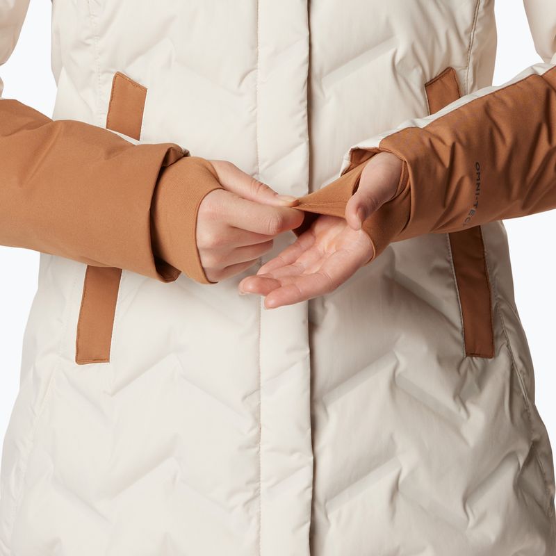 Columbia Mountain Croo II Mid Down cappotto da donna gesso/marrone cammello 7