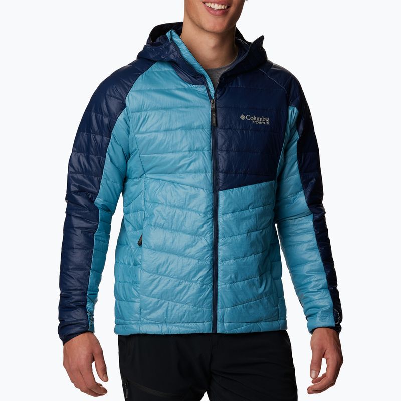 Piumino Columbia Platinum Peak da uomo con cappuccio shasta/collegiate navy