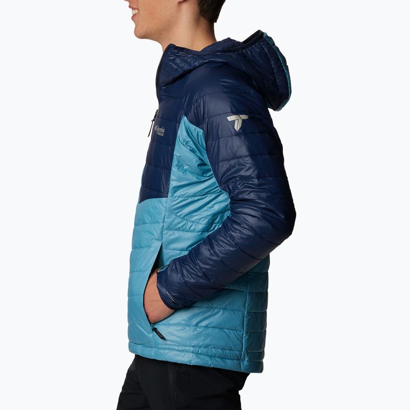 Piumino Columbia Platinum Peak da uomo con cappuccio shasta/collegiate navy 3