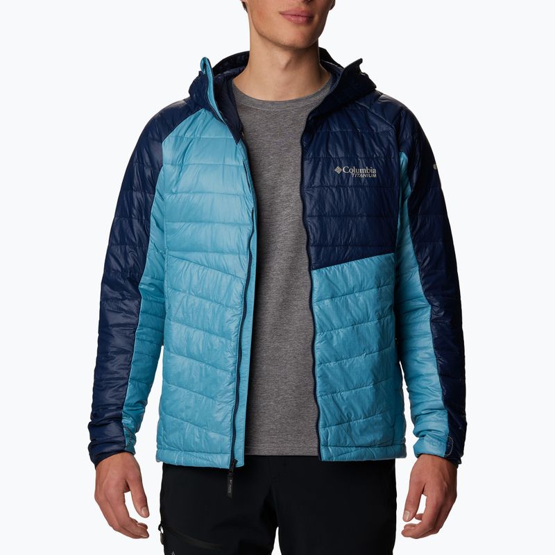 Piumino Columbia Platinum Peak da uomo con cappuccio shasta/collegiate navy 4