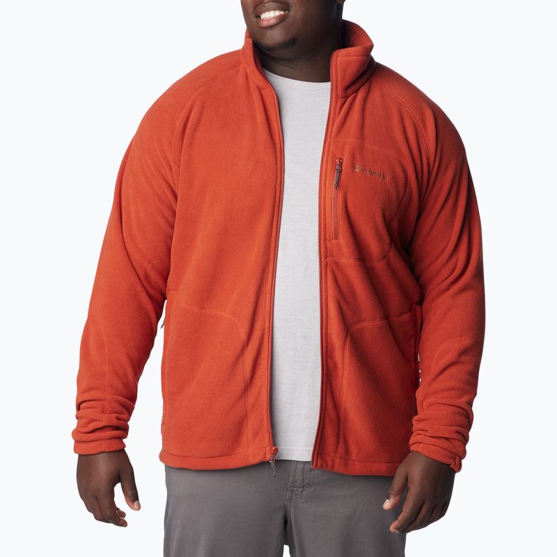 Felpa Columbia Fast Trek II wrap da uomo in pile rosso 2